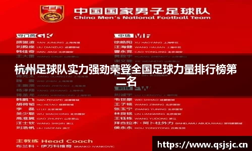 杭州足球队实力强劲荣登全国足球力量排行榜第二名